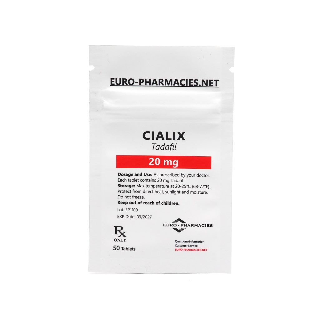 Cialix (Tadafil) - 20mg/tab -50 tab/bag USA