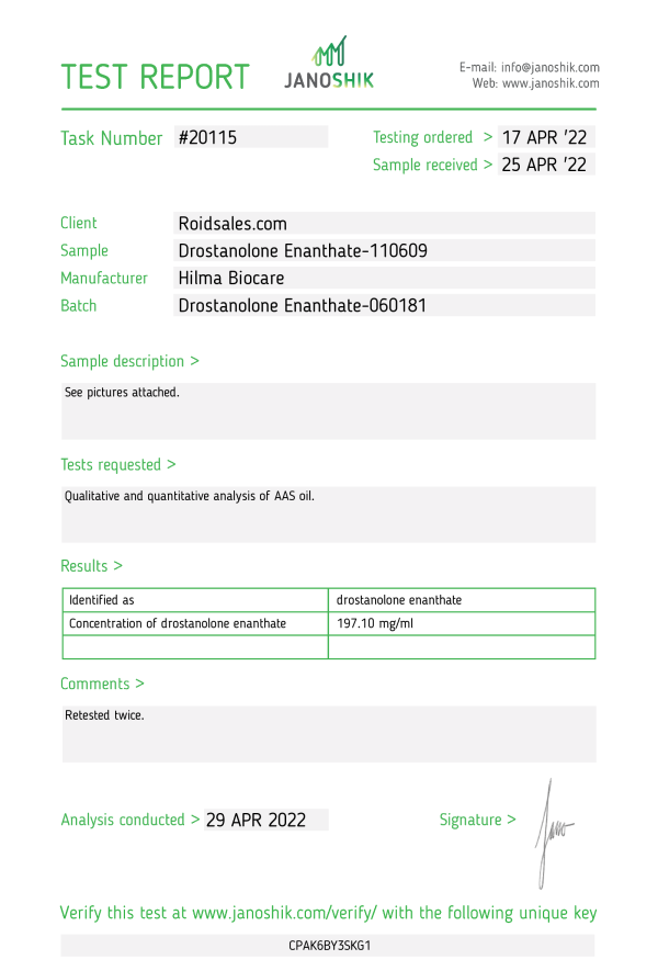 Drostanolone Enanthate (USA) - Image 2